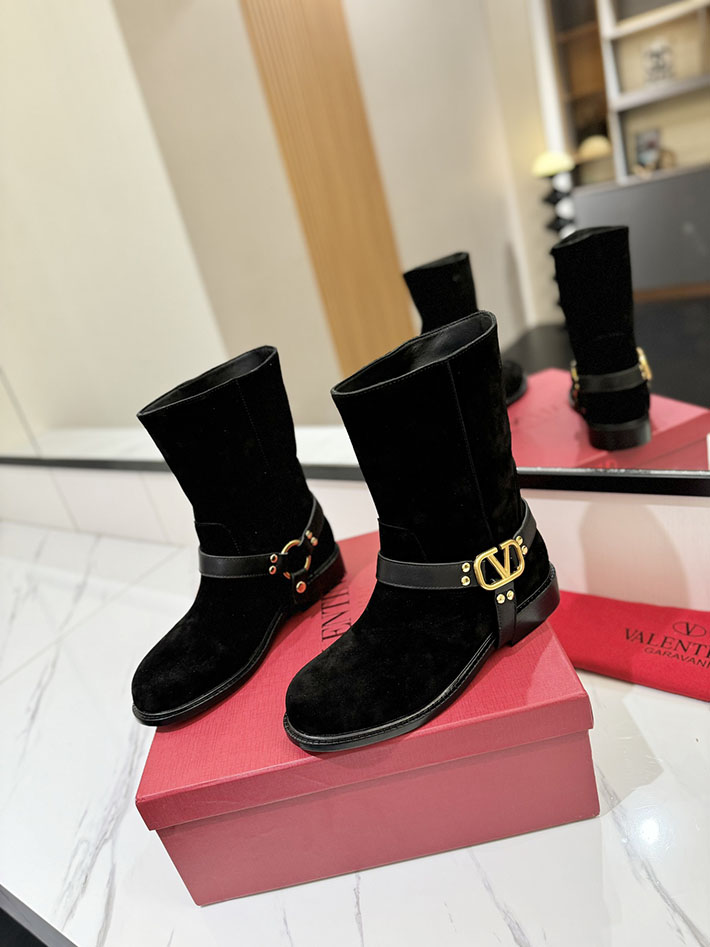 最高級ヴァレンティノスーパーコピー靴 ヴァレンティノブーツコピー VALENTINO エンジニアブーツ ブランド レディース 2412399 ブラック - 画像 (9)