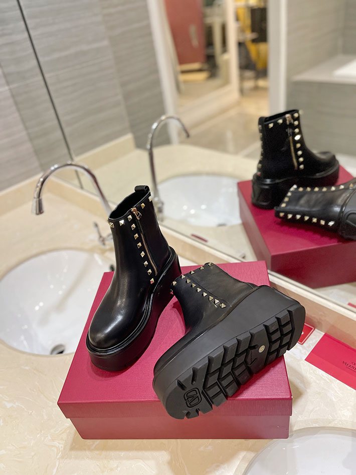 最高級ヴァレンティノスーパーコピー靴 ヴァレンティノブーツコピー VALENTINO サイドゴアブーツ レディース 歩きやすい 2412422 ブラック - 画像 (6)