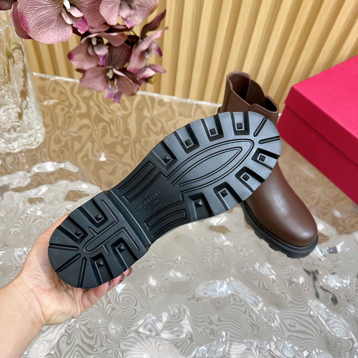 最高級ヴァレンティノスーパーコピー靴 ヴァレンティノブーツコピー VALENTINO エンジニアブーツ レディース レッドウィング 2412425 ブラウン - 画像 (2)