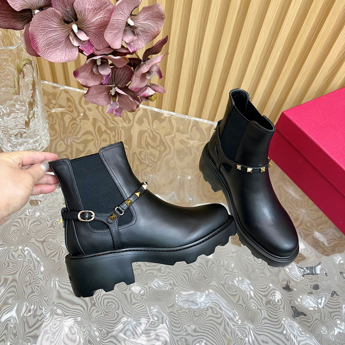 最高級ヴァレンティノスーパーコピー靴 ヴァレンティノブーツコピー VALENTINO エンジニアブーツ レディース レッドウィング 2412426 ブラック - 画像 (3)