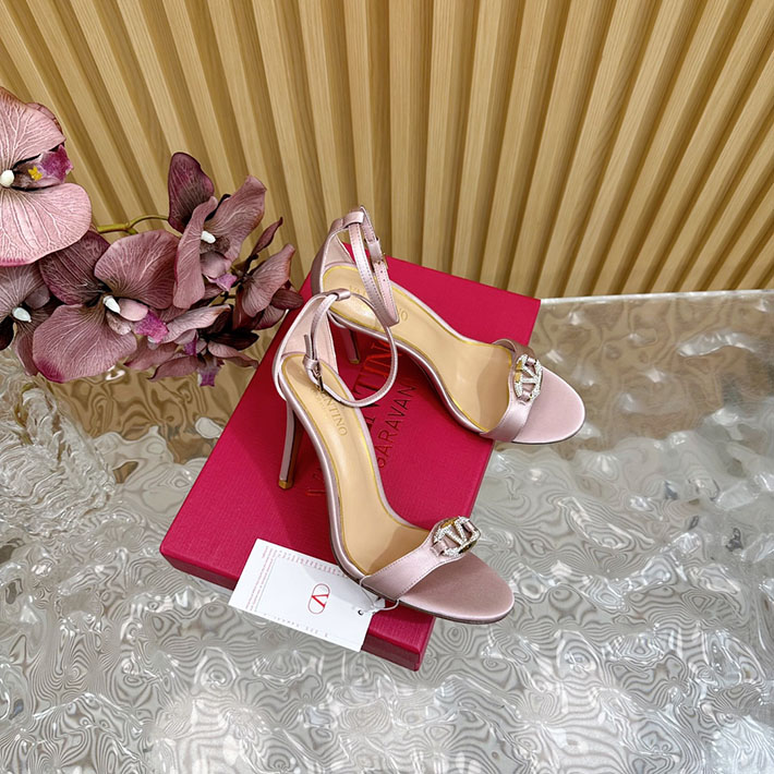 最高級ヴァレンティノスーパーコピー靴 ヴァレンティノサンダルコピー VALENTINO ローヒール レディース サンダル 2412440 ピンク - 画像 (9)