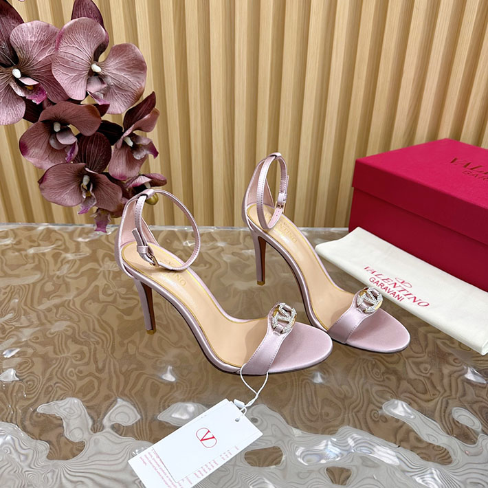 最高級ヴァレンティノスーパーコピー靴 ヴァレンティノサンダルコピー VALENTINO ローヒール レディース サンダル 2412440 ピンク - 画像 (3)
