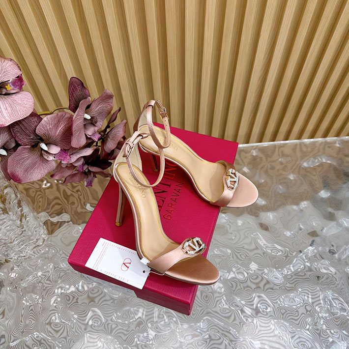 最高級ヴァレンティノスーパーコピー靴 ヴァレンティノサンダルコピー VALENTINO ローヒール レディース サンダル 2412442 ピンク - 画像 (9)