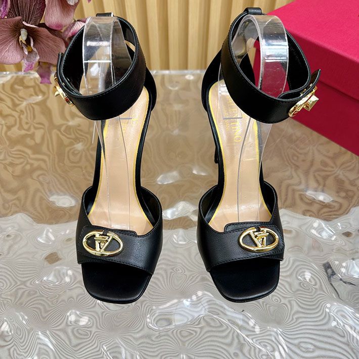 最高級ヴァレンティノスーパーコピー靴 ヴァレンティノサンダルコピー VALENTINO ローヒール レディース サンダル 2412445 ブラック - 画像 (6)