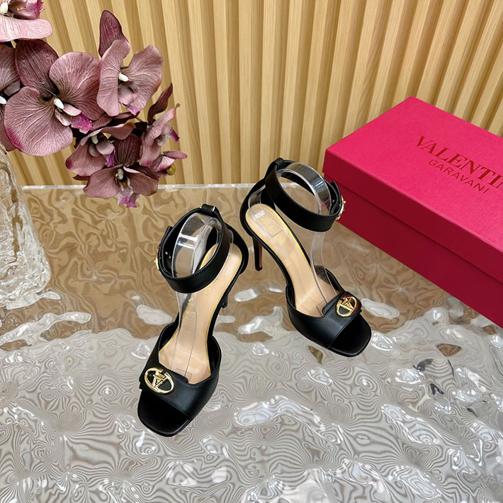最高級ヴァレンティノスーパーコピー靴 ヴァレンティノサンダルコピー VALENTINO ローヒール レディース サンダル 2412445 ブラック - 画像 (2)