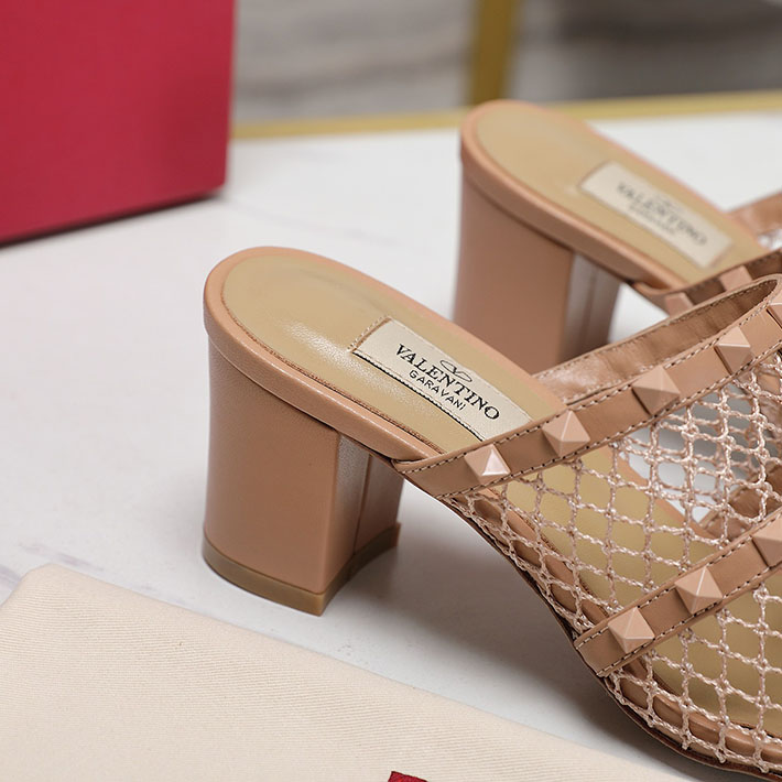 最高級ヴァレンティノスーパーコピー靴 ヴァレンティノサンダルコピー VALENTINO ミュールサンダル いつから 2412468 ベビーピンク - 画像 (4)