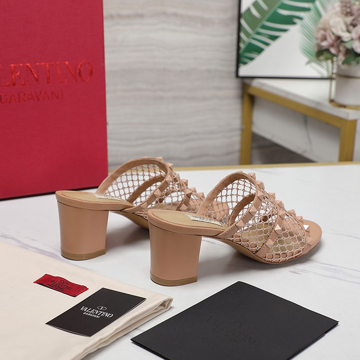 最高級ヴァレンティノスーパーコピー靴 ヴァレンティノサンダルコピー VALENTINO ミュールサンダル いつから 2412468 ベビーピンク - 画像 (3)