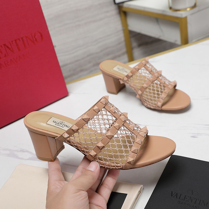 最高級ヴァレンティノスーパーコピー靴 ヴァレンティノサンダルコピー VALENTINO ミュールサンダル いつから 2412468 ベビーピンク - 画像 (2)