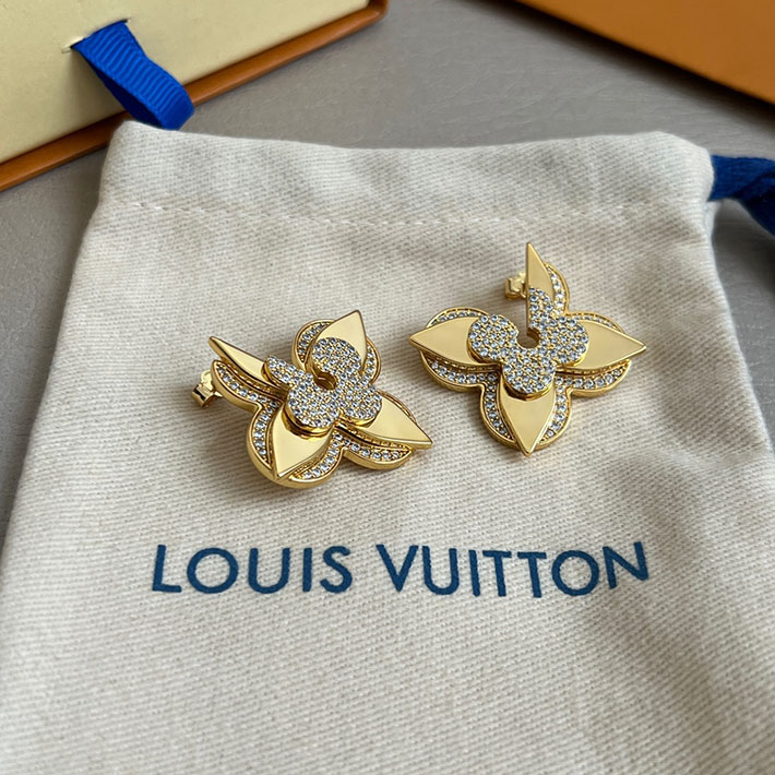 最高級ルイヴィトンスーパーコピー ルイヴィトンピアスコピー ピアス・LV メダリオン M01995 ゴールド - 画像 (3)