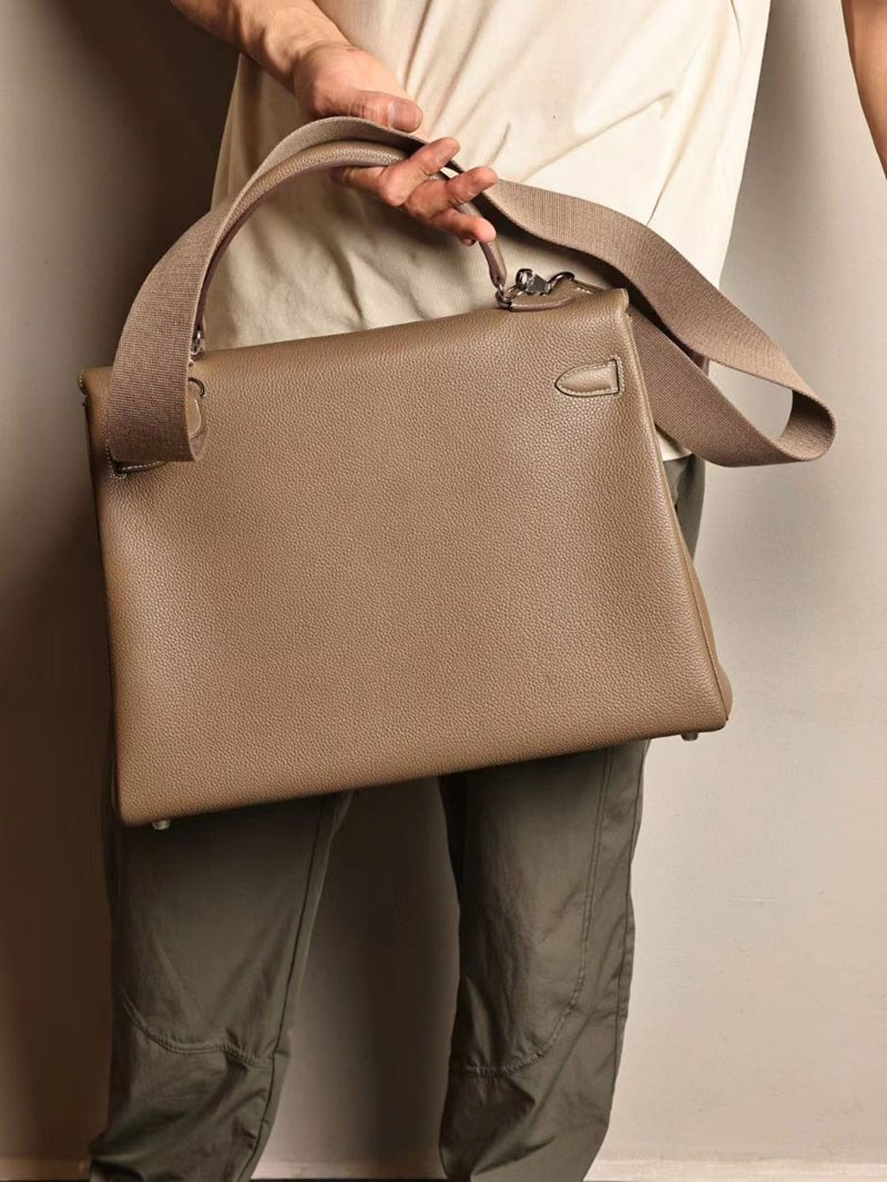 エルメス ケリー40 定価 HERMES ケリー40 メンズ エトゥープ トゴ シルバー金具 2412789 - 画像 (6)