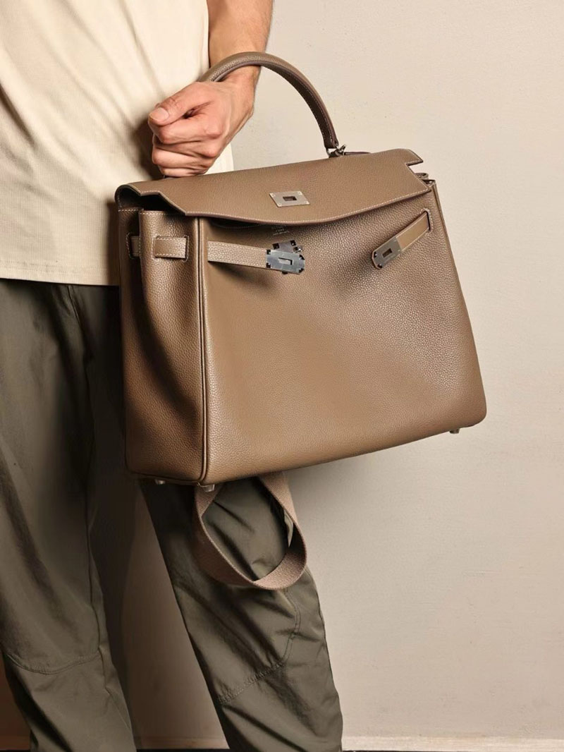 エルメス ケリー40 定価 HERMES ケリー40 メンズ エトゥープ トゴ シルバー金具 2412789 - 画像 (5)