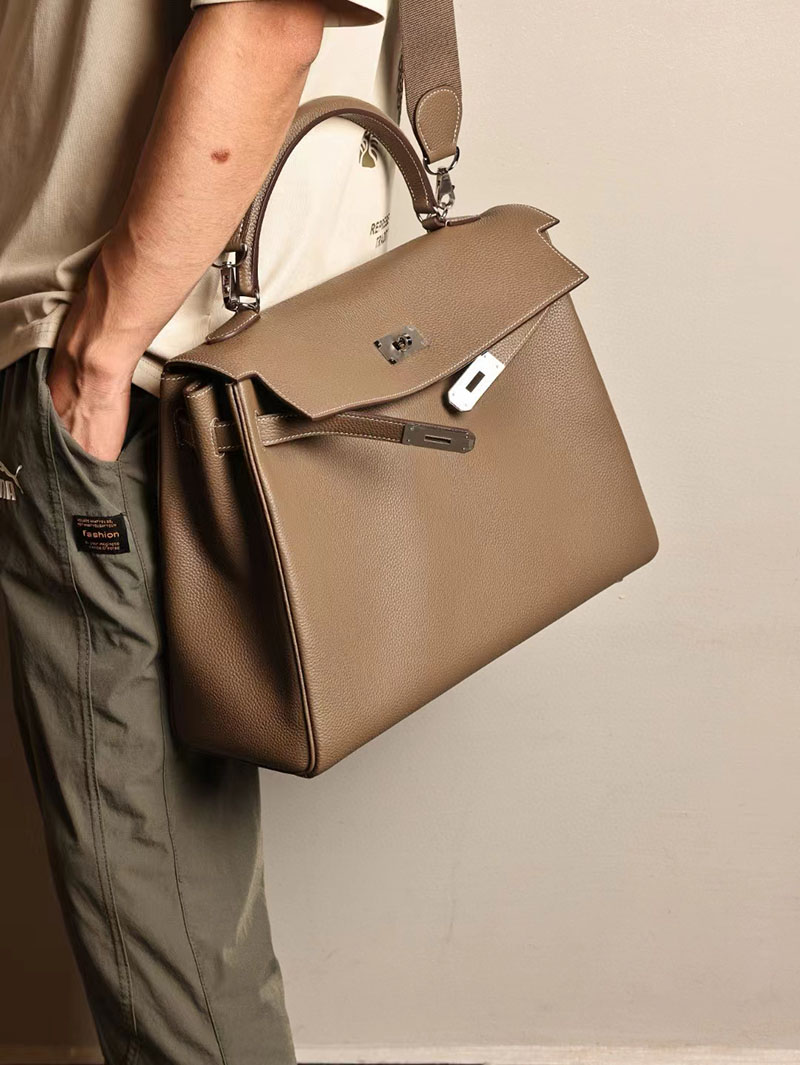 エルメス ケリー40 定価 HERMES ケリー40 メンズ エトゥープ トゴ シルバー金具 2412789 - 画像 (2)