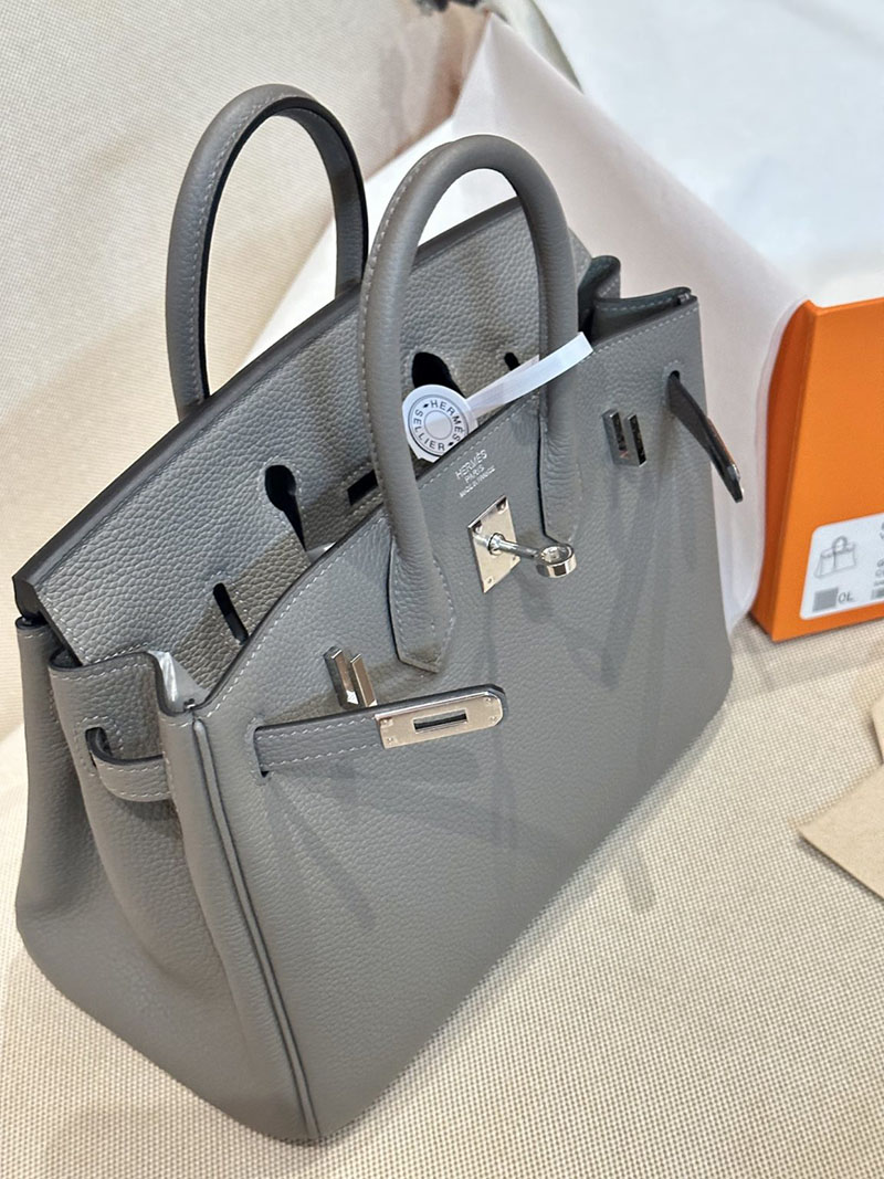 最高級エルメススーパーコピー バーキン25コピー バーキン25 グリメイヤー トゴ シルバー金具 2412823 - 画像 (2)
