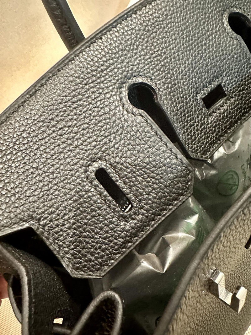 バーキン風バッグ 持ってる人 エルメス HERMES バーキン25 黒 ブラック トゴ シルバー金具 2412837 - 画像 (4)
