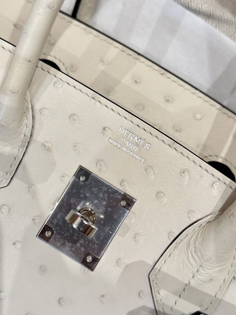バーキン30 オーストリッチ 定価 エルメス HERMES バーキン30 パーシュマン オーストリッチ シルバー金具 2412851 - 画像 (2)