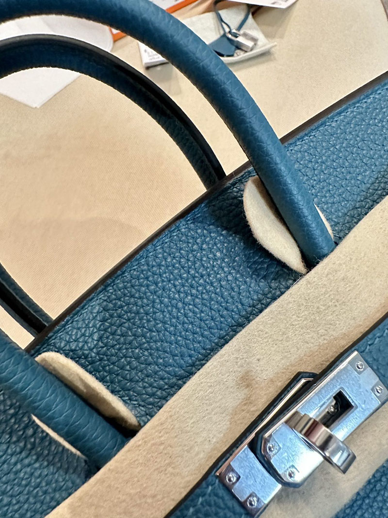 バーキン売る マルか エルメス HERMES バーキン25 ヴェールボスフォール トゴ シルバー金具 2412853 - 画像 (4)