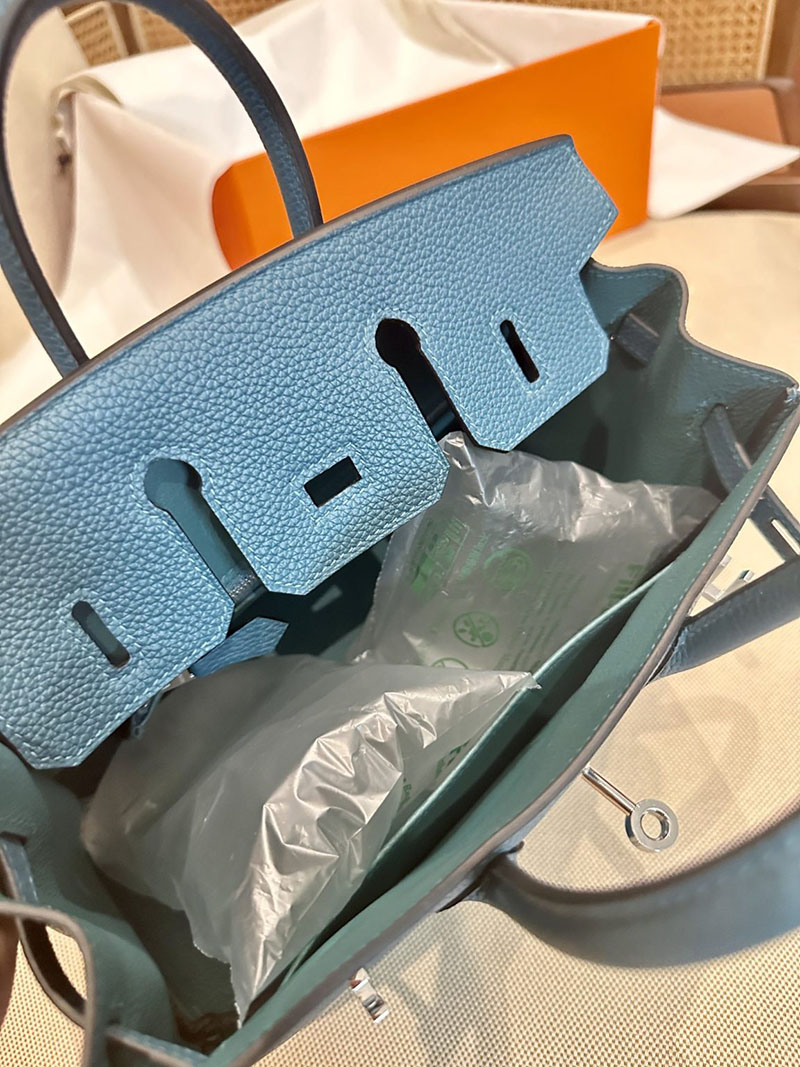 バーキン売る マルか エルメス HERMES バーキン25 ヴェールボスフォール トゴ シルバー金具 2412853 - 画像 (9)