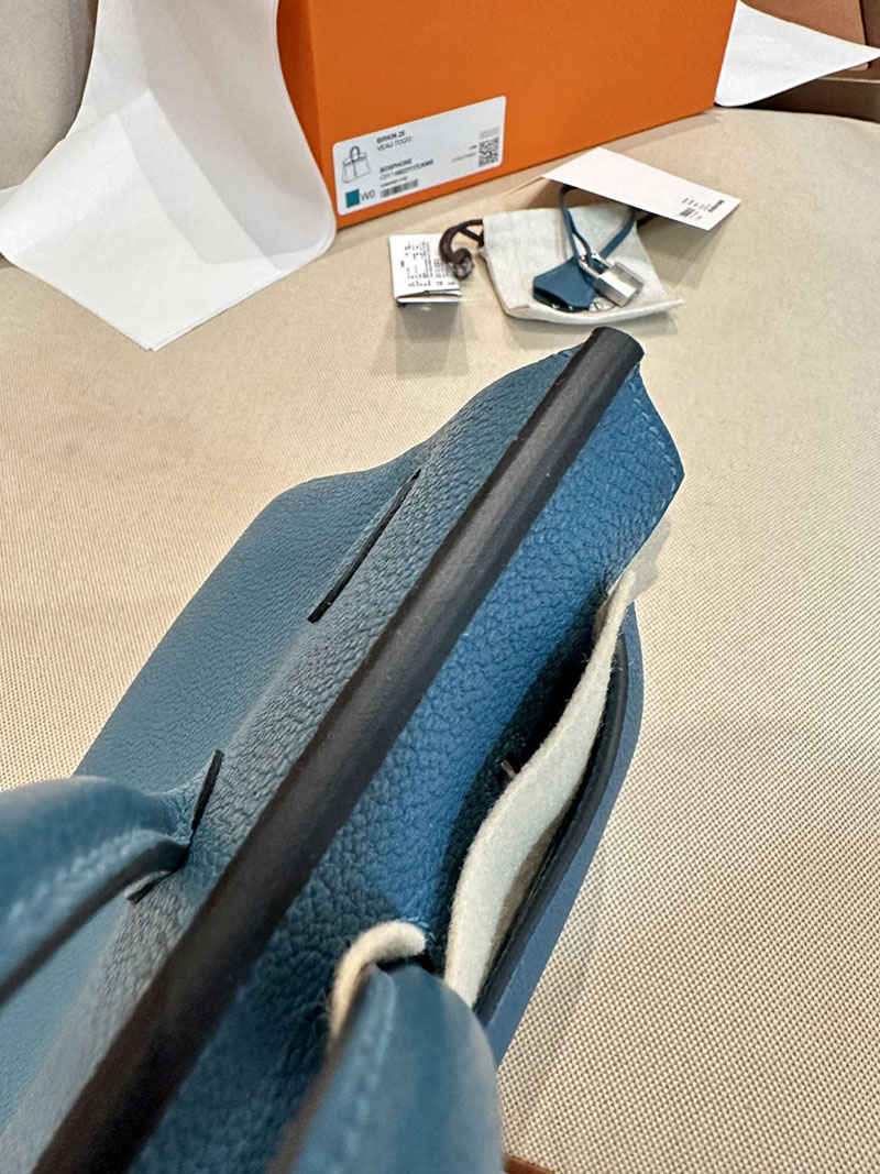 バーキン売る マルか エルメス HERMES バーキン25 ヴェールボスフォール トゴ シルバー金具 2412853 - 画像 (8)