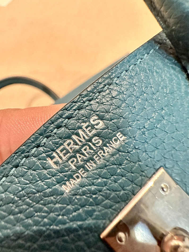 バーキン売る マルか エルメス HERMES バーキン25 ヴェールボスフォール トゴ シルバー金具 2412853 - 画像 (5)