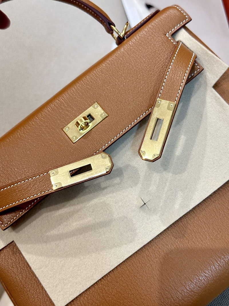 ケリー28 内縫い 定価 エルメス HERMES ケリー28 内縫い ゴールド トゴ ゴールド金具 2412854 - 画像 (5)