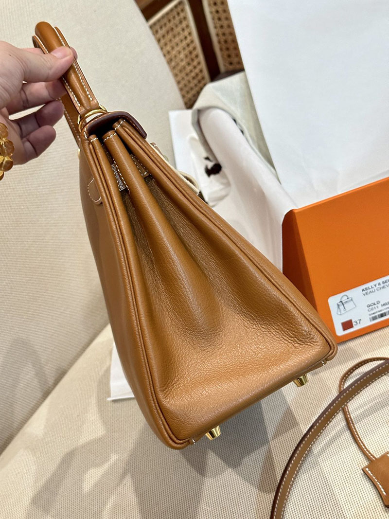 ケリー28 内縫い 定価 エルメス HERMES ケリー28 内縫い ゴールド トゴ ゴールド金具 2412854 - 画像 (3)