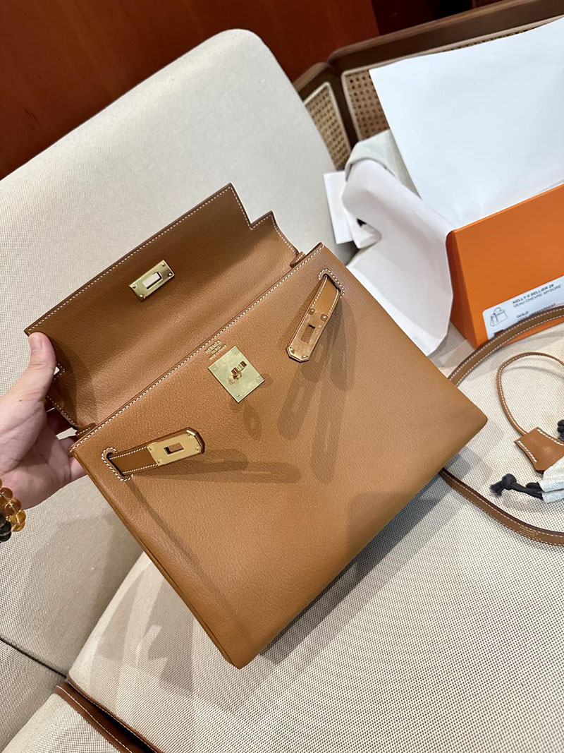 ケリー28 内縫い 定価 エルメス HERMES ケリー28 内縫い ゴールド トゴ ゴールド金具 2412854 - 画像 (7)
