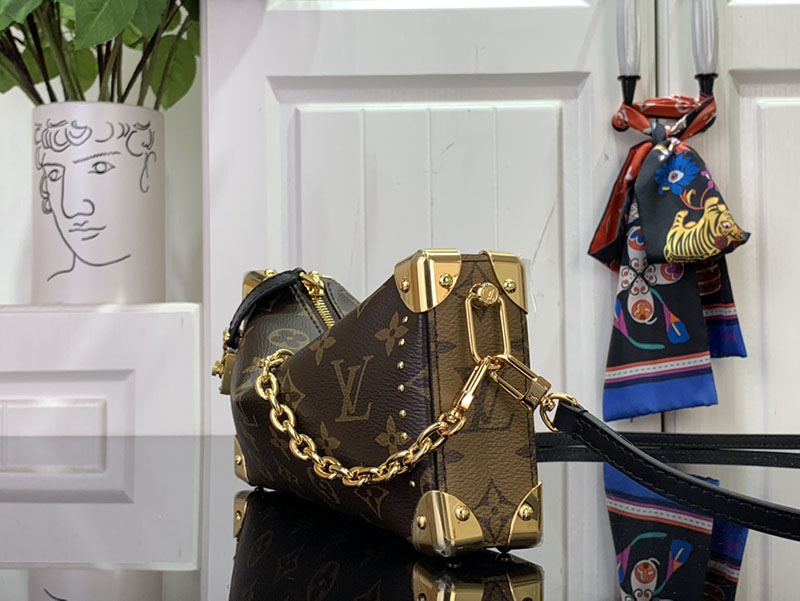 ルイヴィトン ロウキーホーボー 芸能人 スリム トランク ブラウン M13147 キャンバス ゴールド金具 - 画像 (8)