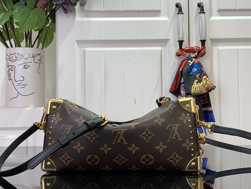 ルイヴィトン ロウキーホーボー 芸能人 スリム トランク ブラウン M13147 キャンバス ゴールド金具 - 画像 (7)