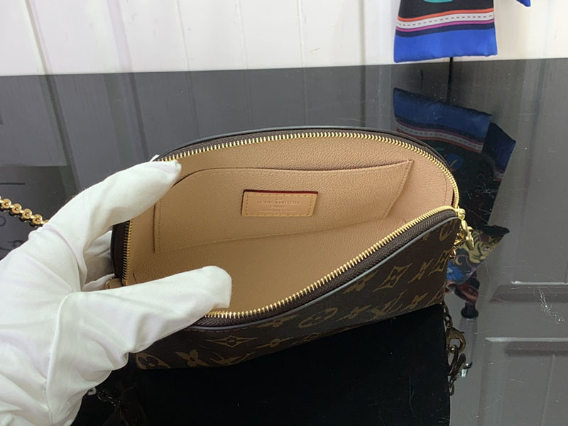ルイヴィトン ポーチ 安い ポシェット・コスメティック PM ブラウン M47515 キャンバス ゴールド金具 - 画像 (2)
