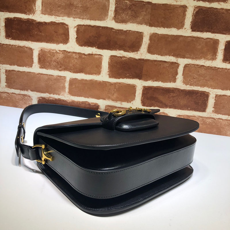 グッチ ショルダーバッグ 人気順 グッチ ホースビット 1955 スモール ショルダーバッグ 602204 1DB0G 1000 ブラック ゴールド金具 - 画像 (7)