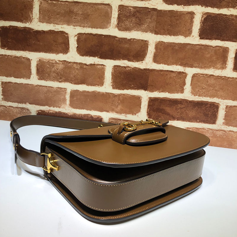 グッチ ショルダーバッグ 人気順 グッチ ホースビット 1955 スモール ショルダーバッグ 02204 1DB0G 2361 ブラウン ゴールド金具 - 画像 (7)