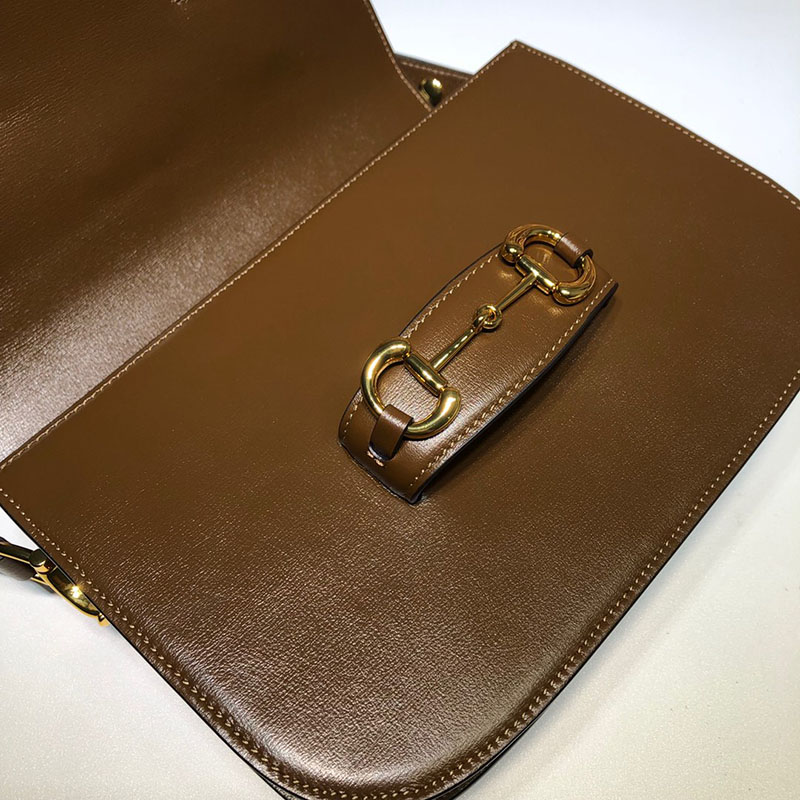 グッチ ショルダーバッグ 人気順 グッチ ホースビット 1955 スモール ショルダーバッグ 02204 1DB0G 2361 ブラウン ゴールド金具 - 画像 (5)