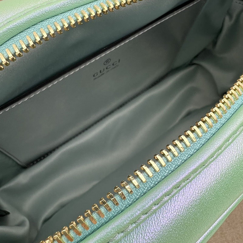 グッチ ショルダーバッグ 人気順 グッチ GGマーモント キルティング スモール ショルダーバッグ 447632 DTD1T 3404 グリーン ゴールド金具 - 画像 (2)