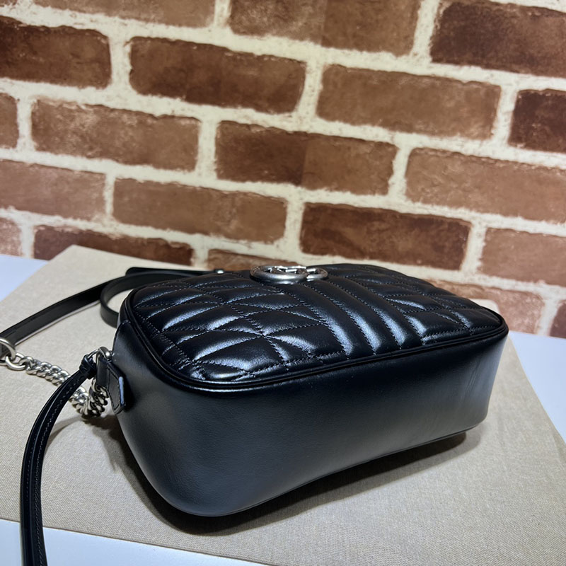 グッチ ショルダーバッグ 人気順 グッチ GGマーモント キルティング スモール ショルダーバッグ 447632 DTDHV 1000 ブラック シルバー金具 - 画像 (7)