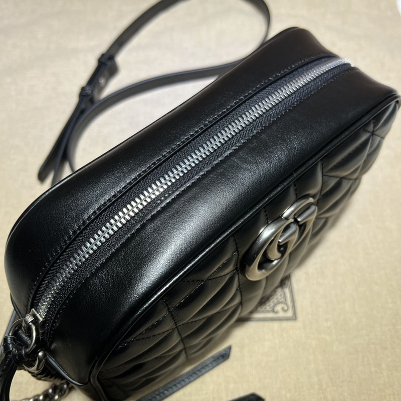 グッチ ショルダーバッグ 人気順 グッチ GGマーモント キルティング スモール ショルダーバッグ 447632 DTDHV 1000 ブラック シルバー金具 - 画像 (5)