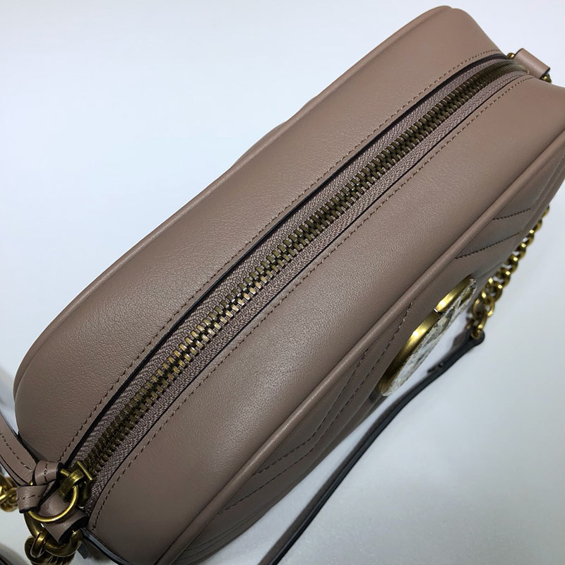 グッチ ショルダーバッグ 人気順 グッチ GGマーモント キルティング スモール ショルダーバッグ 447632 DTD1T 5729 ダスティピンク ゴールド金具 - 画像 (3)