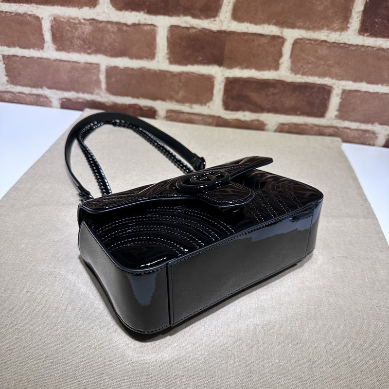 グッチ バッグ アウトレット グッチ GGマーモント ミニ ショルダーバッグ 446744 DTDFV 1000 ブラック ブラック金具 - 画像 (7)
