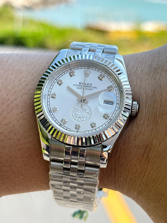 最高級ロレックススーパーコピー ロレックス デイトジャスト コピー ホワイト ROLEX デイトジャスト 文字 盤 シルバー コピー 25141201 - 画像 (6)