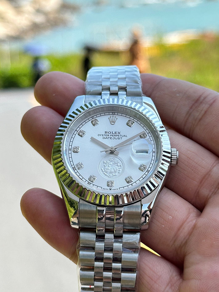 最高級ロレックススーパーコピー ロレックス デイトジャスト コピー ホワイト ROLEX デイトジャスト 文字 盤 シルバー コピー 25141201 - 画像 (4)
