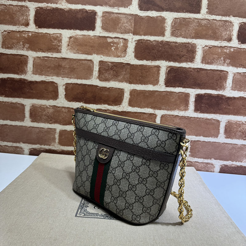 レディース グッチ ミニバッグ 人気 グッチ GGデニム ミニ ショルダーバッグ 781397 96IWG 8745 ベージュ&エボニー ゴールド金具 - 画像 (9)