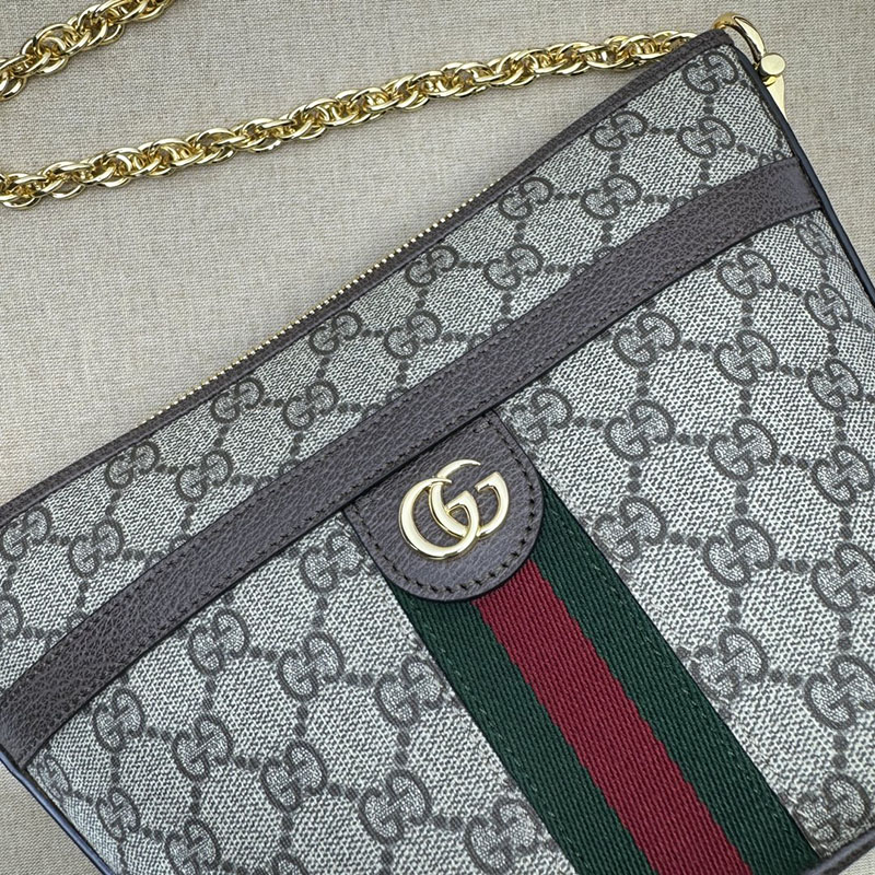 レディース グッチ ミニバッグ 人気 グッチ GGデニム ミニ ショルダーバッグ 781397 96IWG 8745 ベージュ&エボニー ゴールド金具 - 画像 (6)