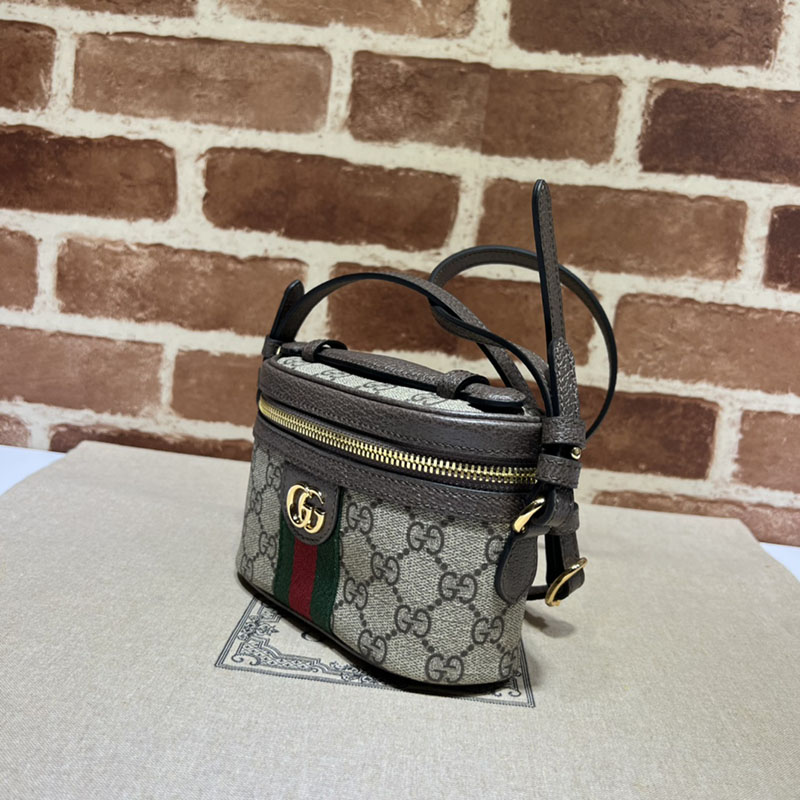 レディース グッチ ミニバッグ 人気 グッチ オフィディア GG トップハンドル ミニバッグ 699532 96IWG 8745 ベージュ&エボニー ゴールド金具 - 画像 (9)
