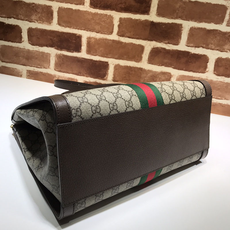 グッチトートバッグ人気 グッチ オフィディア ミディアム トップハンドルバッグ 524537 K05NB 8745 ベージュ&エボニー ゴールド金具 - 画像 (7)