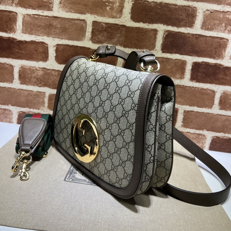 グッチ ショルダーバッグ 新品 グッチ GGスプリーム ブロンディ ミディアム ショルダーバッグ 699210 96IWB 8745 ベージュ&エボニー ゴールド金具 - 画像 (9)