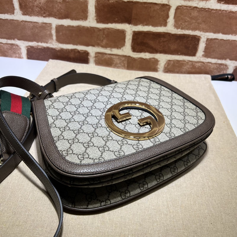 グッチ ショルダーバッグ 新品 グッチ GGスプリーム ブロンディ ミディアム ショルダーバッグ 699210 96IWB 8745 ベージュ&エボニー ゴールド金具 - 画像 (7)