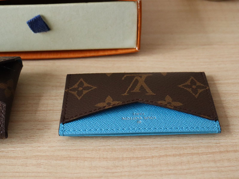 ヴィトン カードケース 財布代わり ポルト カルト・キリガミ ガストン ブルー M12884 キャンバス シルバー金具 - 画像 (6)