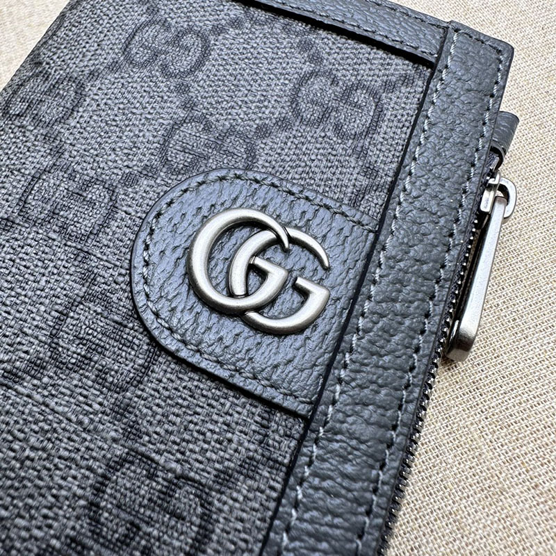 グッチ 財布 二つ折り 使いやすい グッチ オフィディア GG ロングウォレット 760238 UULBN 1440 グレー シルバー金具 - 画像 (3)