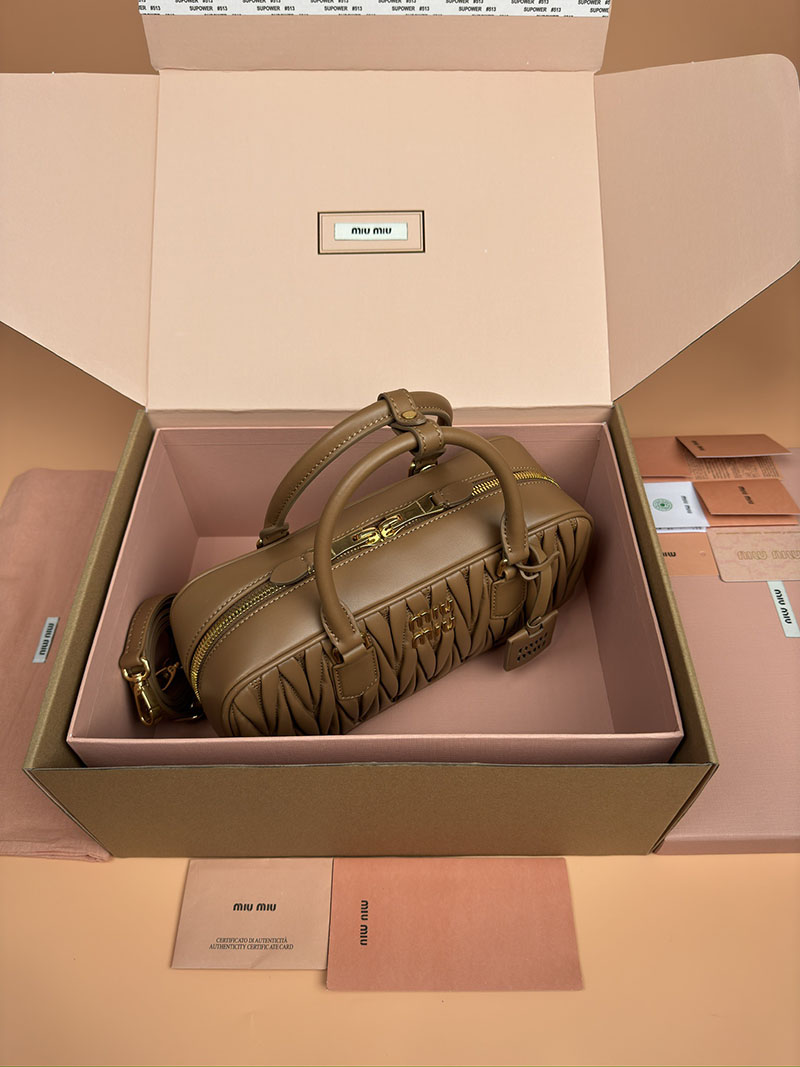 MiuMiu アルカディ マテラッセレザー バッグ キャメル 5BB148_N88_F098L_V_OON ゴールド金具 miumiu バッグ安い - 画像 (7)