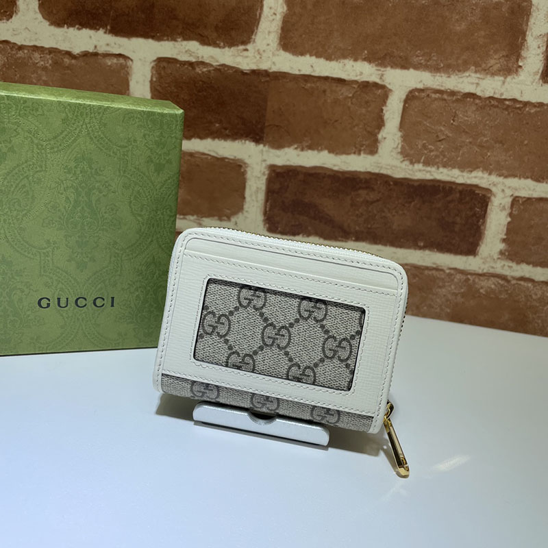 グッチ カードケース 財布代わり グッチ カードケース Gucci Horsebit 1955 658552 96IWG 9641 ベージュ/ホワイト ゴールド金具 - 画像 (4)