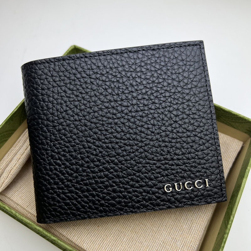 GUCCIの財布 持ってる 人 グッチ GUCCI ロゴ 二つ折りウォレット 771153 AABXM 1000 ブラック - 画像 (3)